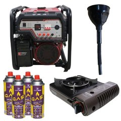 Бензиновый генератор EF Power YH6500S-IV + газовая плитка Orcamp CK-505 + 4 газовых картриджа 400 мл