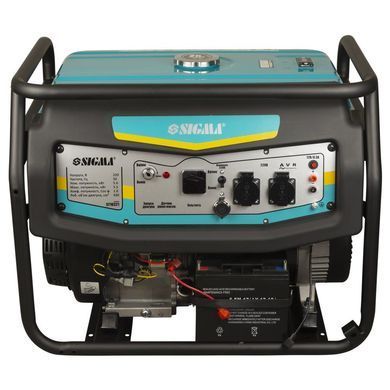 Генератор бензиновий 5.0/5.5 кВт 4-тактний з виведенням під АВР SIGMA (5710321)