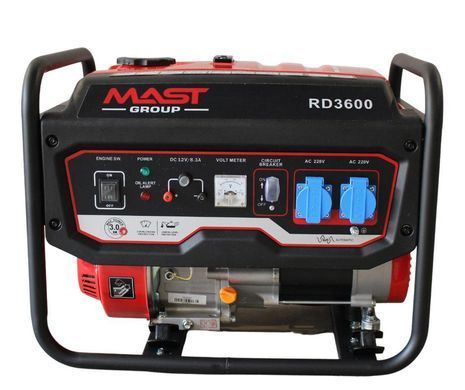 Бензиновый генератор MAST GROUP RD3600 + газовая плитка Orcamp CK-505 + 4 газовых картриджа 400 мл