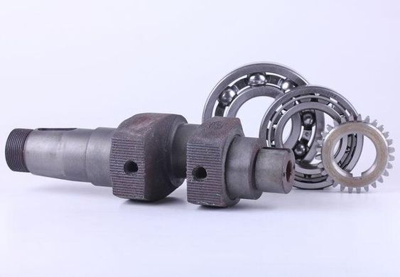 Колінвал у зборі + підшипники 2 шт. + шестірня &mdash; 190N &mdash; Premium