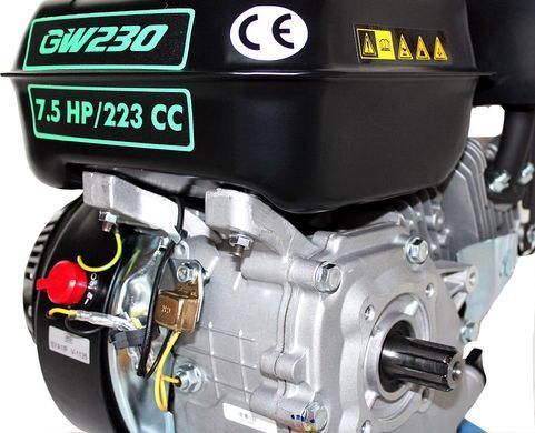 Двигун бензиновий Gr&uuml;nwelt GW230-T/25 New (7,5 к.с., шліци &Oslash;25мм, Євро5)